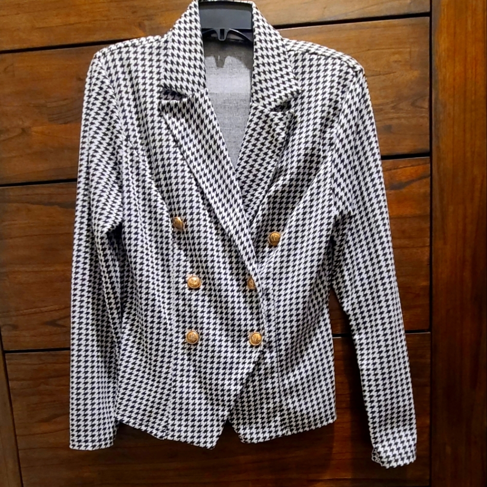 "Jasmine" XL Blazer w/ Gold Buttons